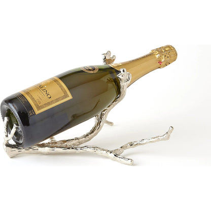 Twig Wine Bottle Holder by Global Views. Made from cast brass in a eclectic & global style.