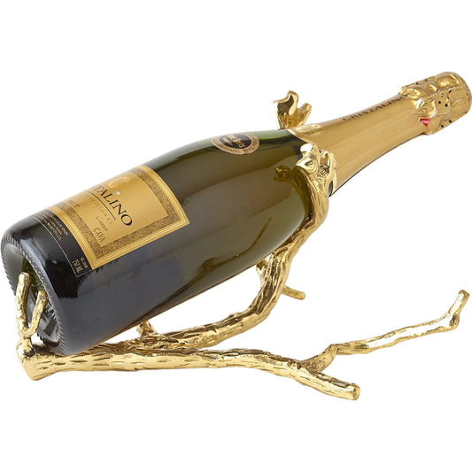 Twig Wine Bottle Holder by Global Views. Made from cast brass in a eclectic & global style.
