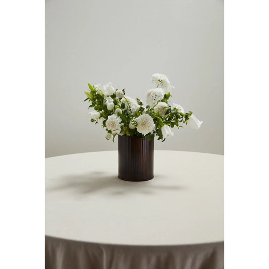 Burnt Copper Norah Vase by Accent Decor in copper. Made from metal in a unique style.