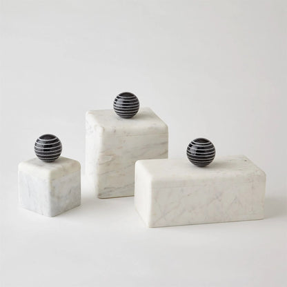La Boite Box by Global Views. Made from white banswara, black bheslana in a eclectic & global style.