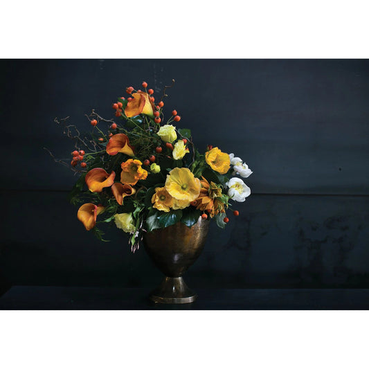 Arsenal Urn by Accent Decor in silver. Made from metal in a modern style.