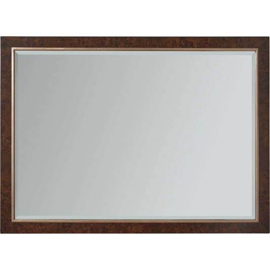 Barnett Rectangular Mirror by Lexington in walnut burl. Made from unique in a unique style.