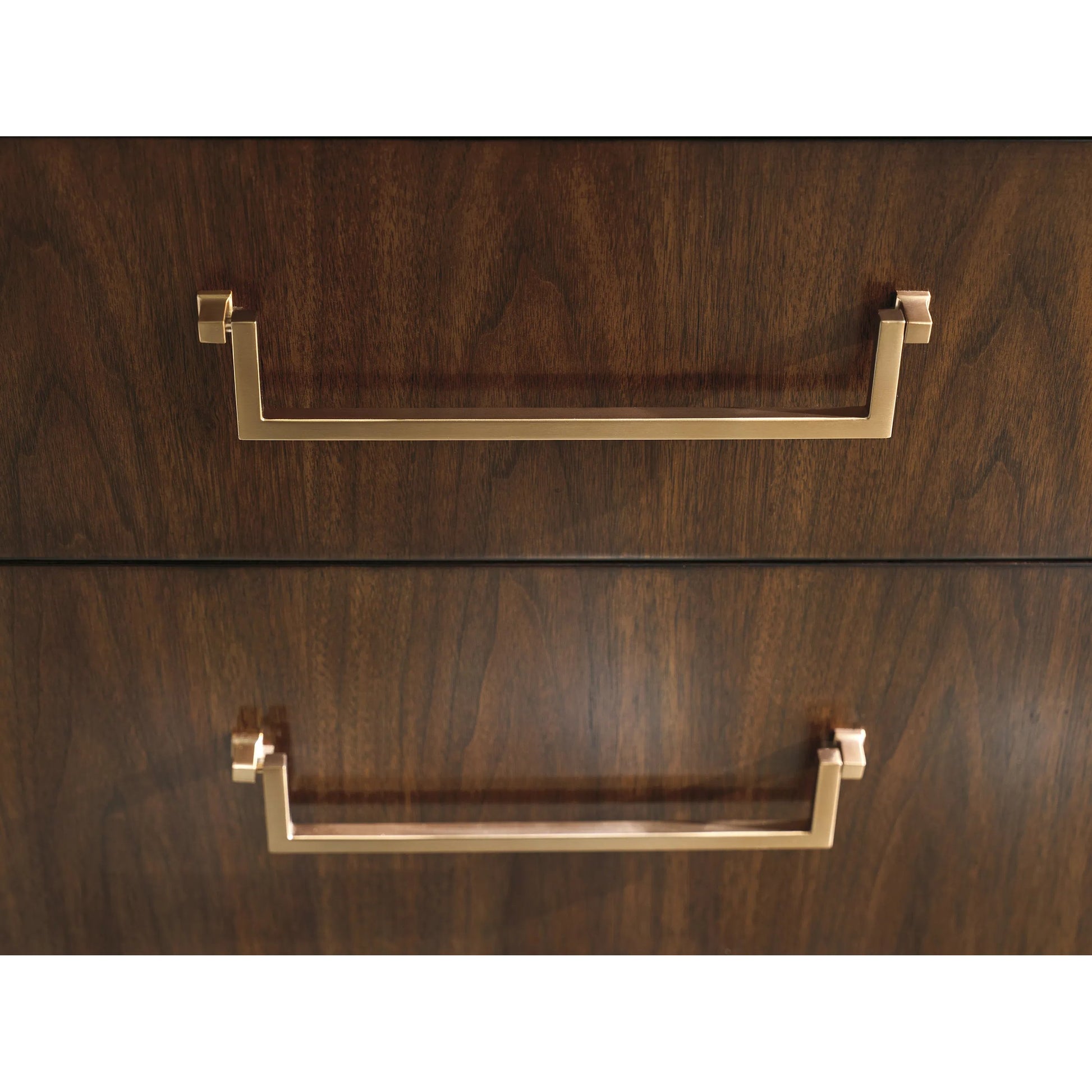 Fenwick Double Dresser by Lexington in gold. Made from walnut in a traditional style.
