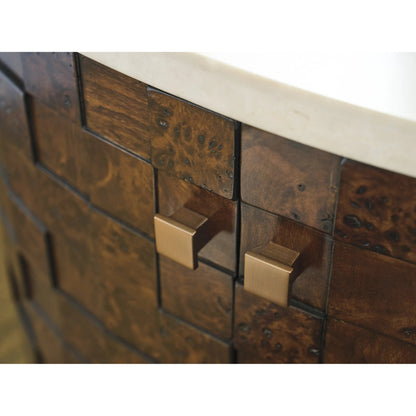 Morella Oval Nightstand by Lexington. Made from walnut, marble in a traditional style.