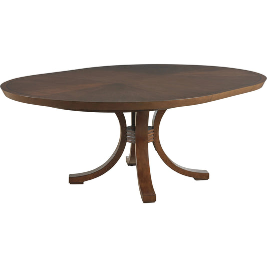 Warwick Round Dining Table by Lexington in dark brown. Made from walnut in a unique style.