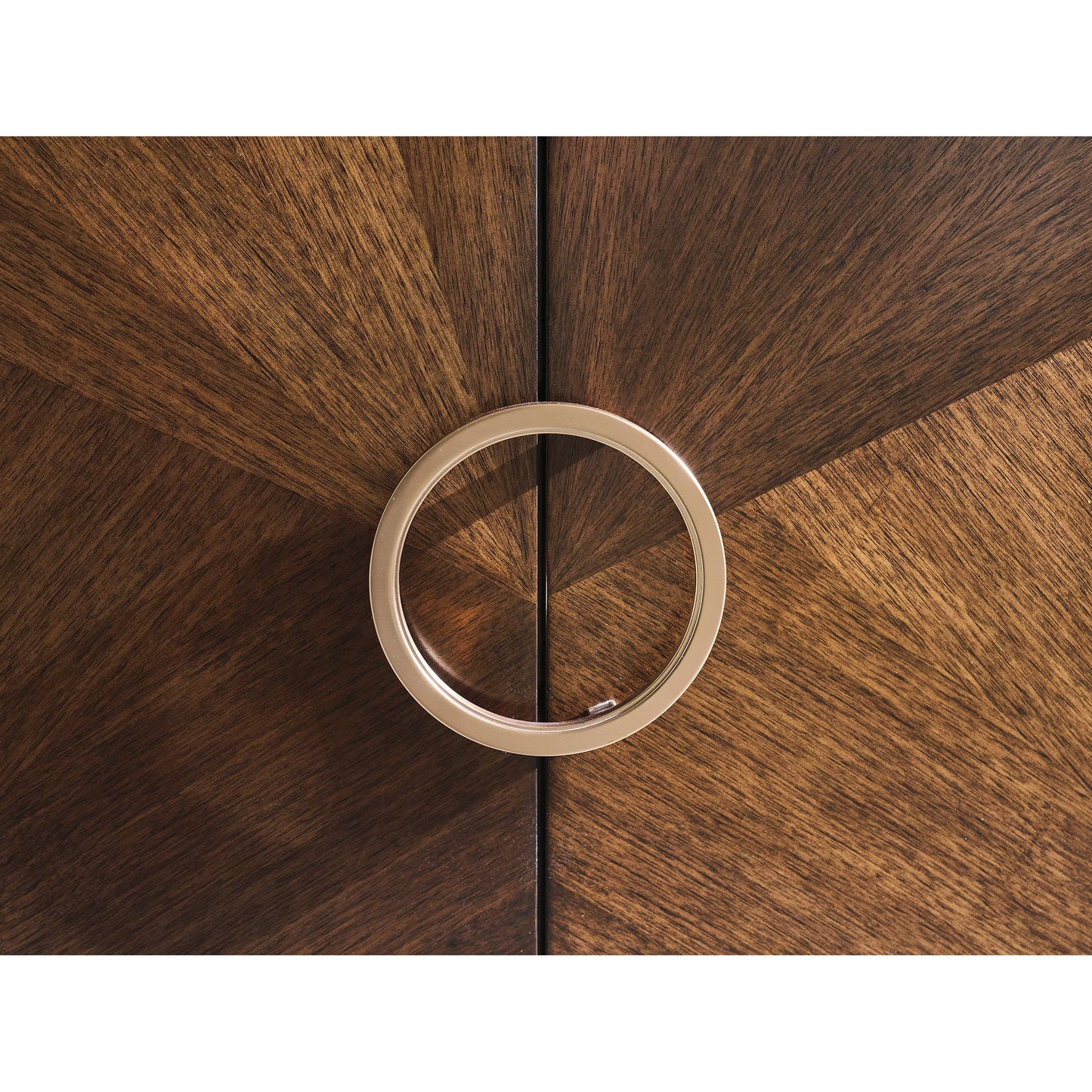 005 SI-2371338 | Closeup | Kilburn Hall Chest by Lexington in rose gold. Made from walnut in a traditional style.