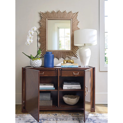 Kilburn Hall Chest by Lexington in rose gold. Made from walnut in a traditional style.