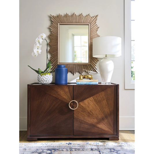 Amherst Carved Mirror by Lexington in rose gold. Made from unique in a unique style.
