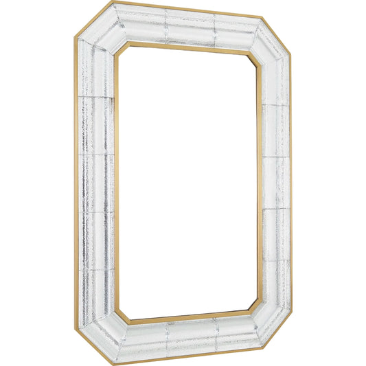 Cast Glass Mirror by Global Views in red and brass. Made from unique in a unique style.