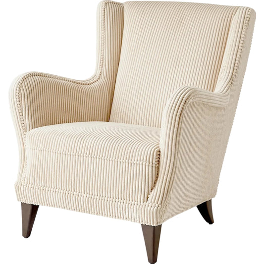 Lounge Chair by Global Views in vanilla and oiled walnut. Made from unique in a unique style.