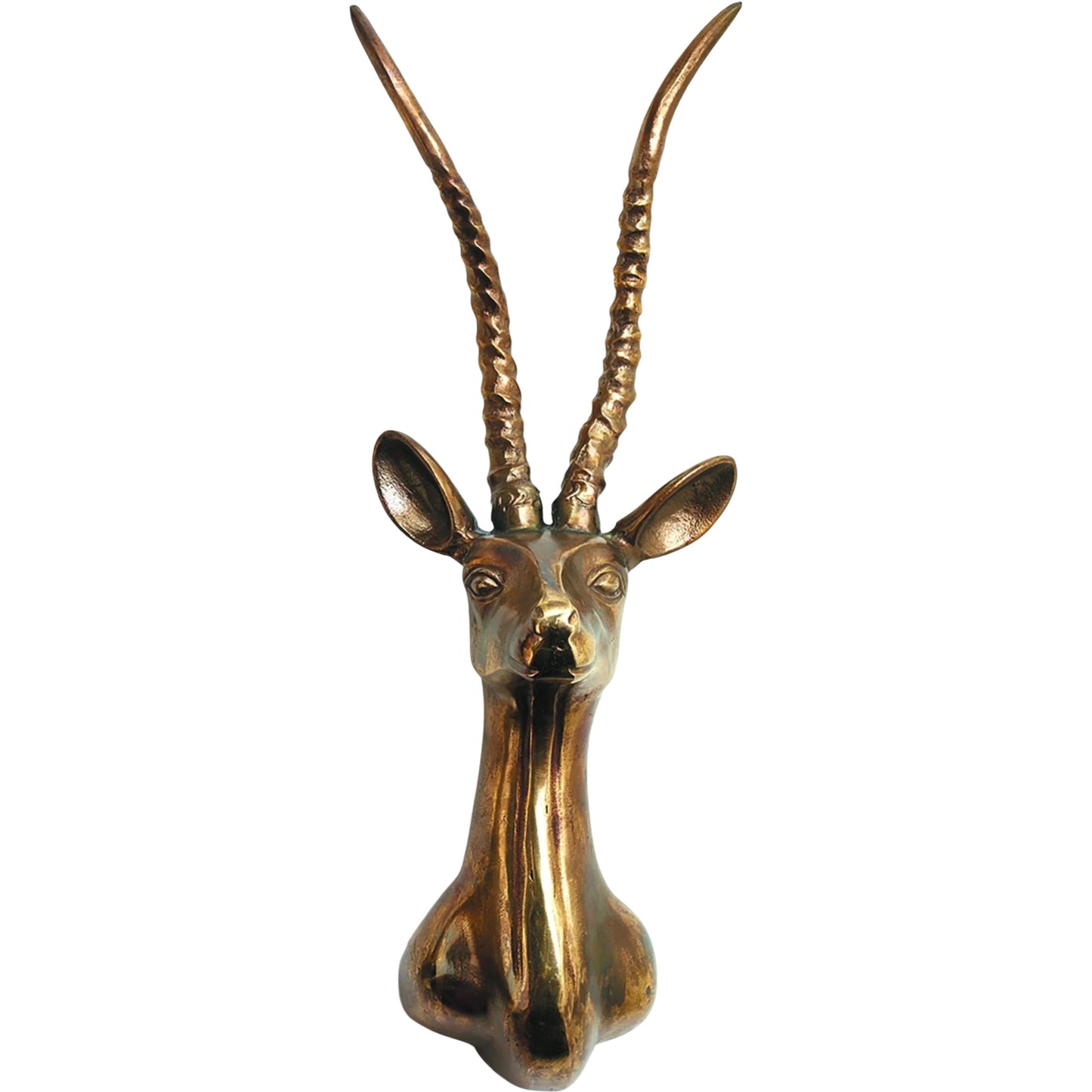 001 SI-2082608 | Primary Silo | Antelope Head by Accent Decor in gold. Made from metal in a modern style.