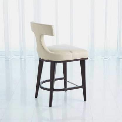 Anvil Back Bar Stool by Global Views in ivory. Made from unique in a transitional style.