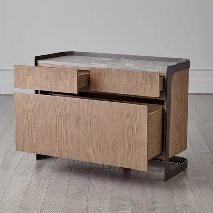 Element File Cabinet by Global Views in grey and marble. Made from unique in a modern style.
