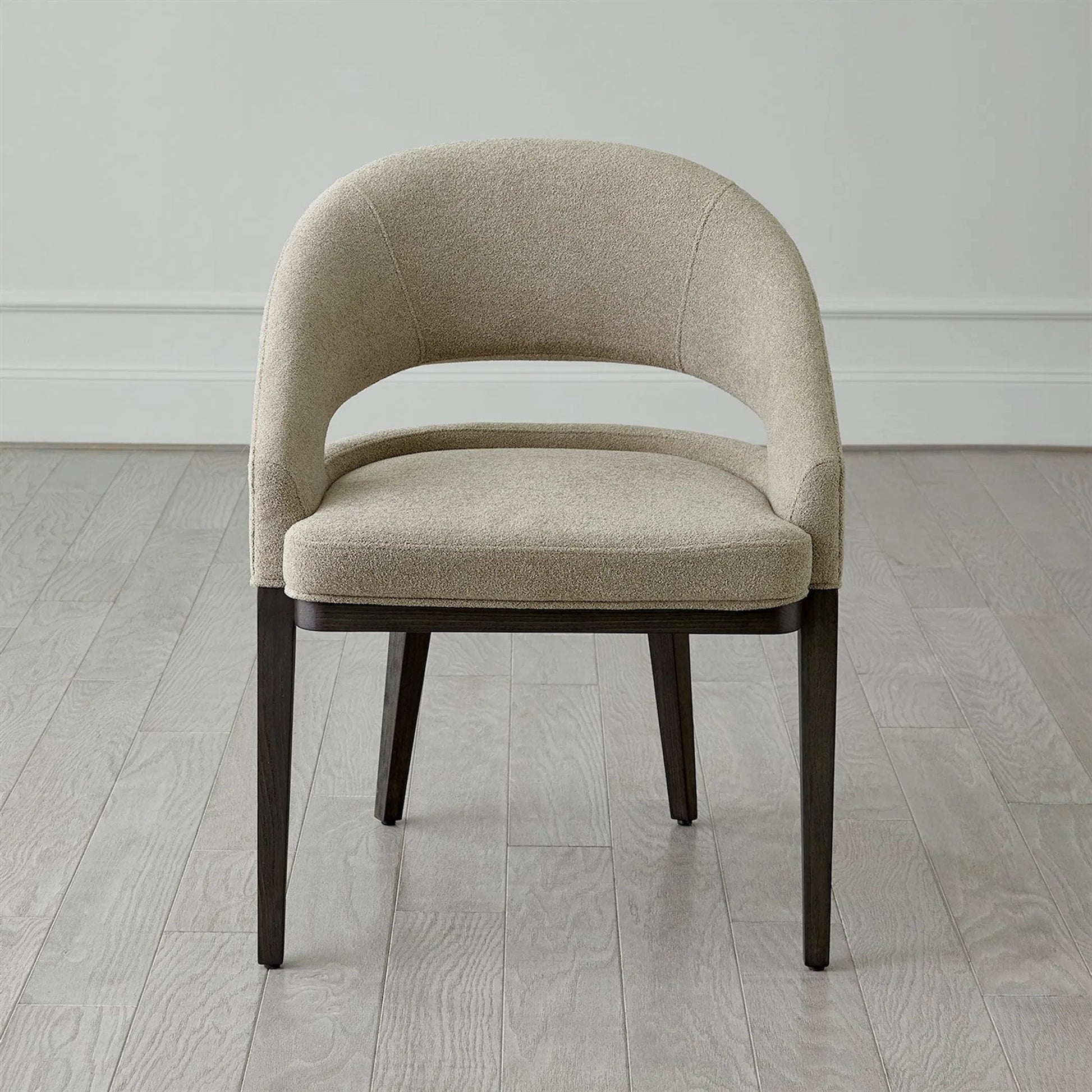 Alcott Dining Chair by Global Views. Made from beech wood, semi-aniline grey leather in a transitional style.