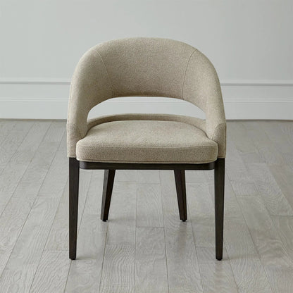 Alcott Dining Chair by Global Views. Made from beech wood, semi-aniline grey leather in a transitional style.