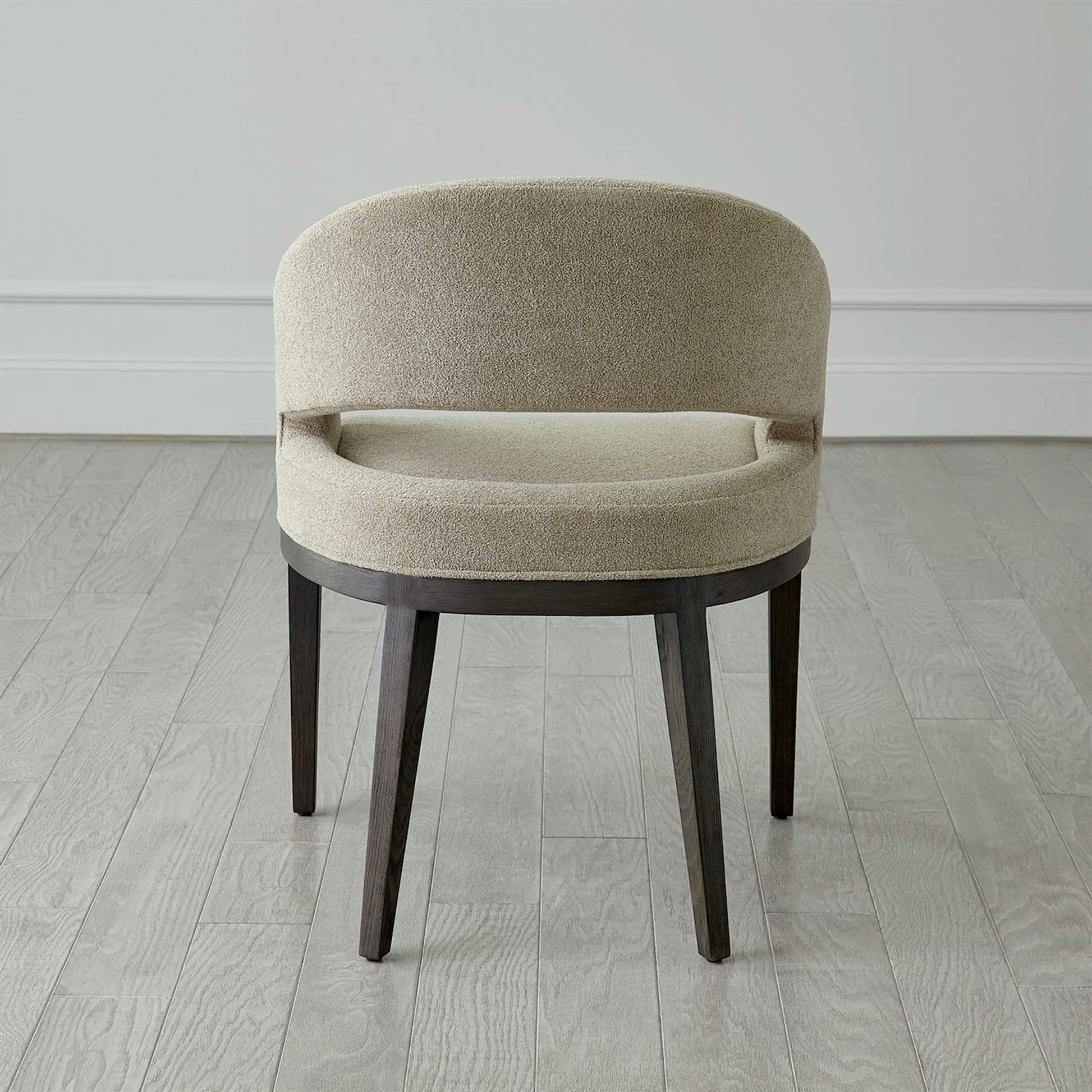 Alcott Dining Chair by Global Views. Made from beech wood, semi-aniline grey leather in a transitional style.