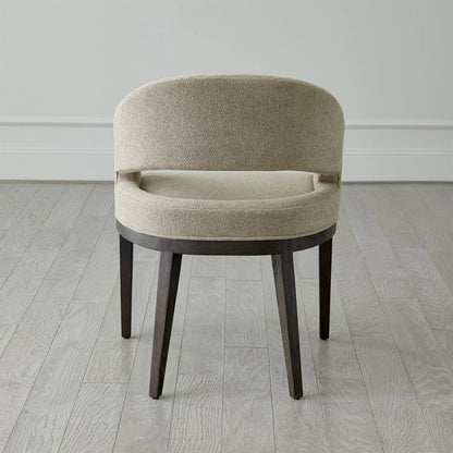 Alcott Dining Chair by Global Views. Made from beech wood, semi-aniline grey leather in a transitional style.
