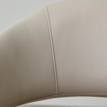 Alcott Dining Chair by Global Views. Made from beech wood, semi-aniline grey leather in a transitional style.