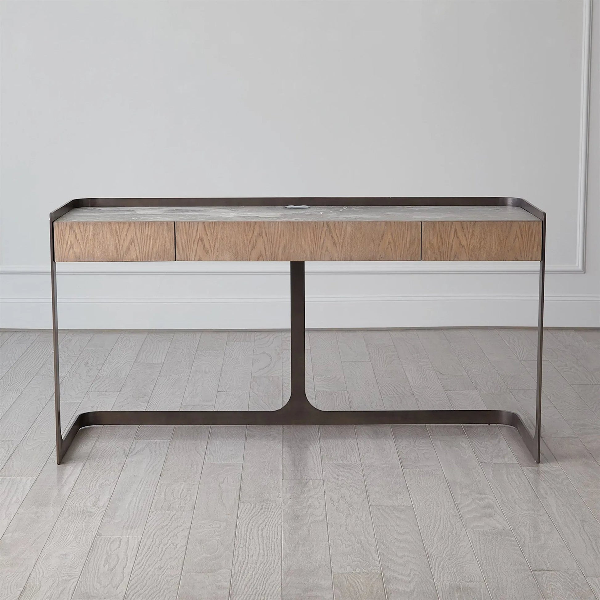 Element Desk by Global Views in grey and marble. Made from unique in a modern style.