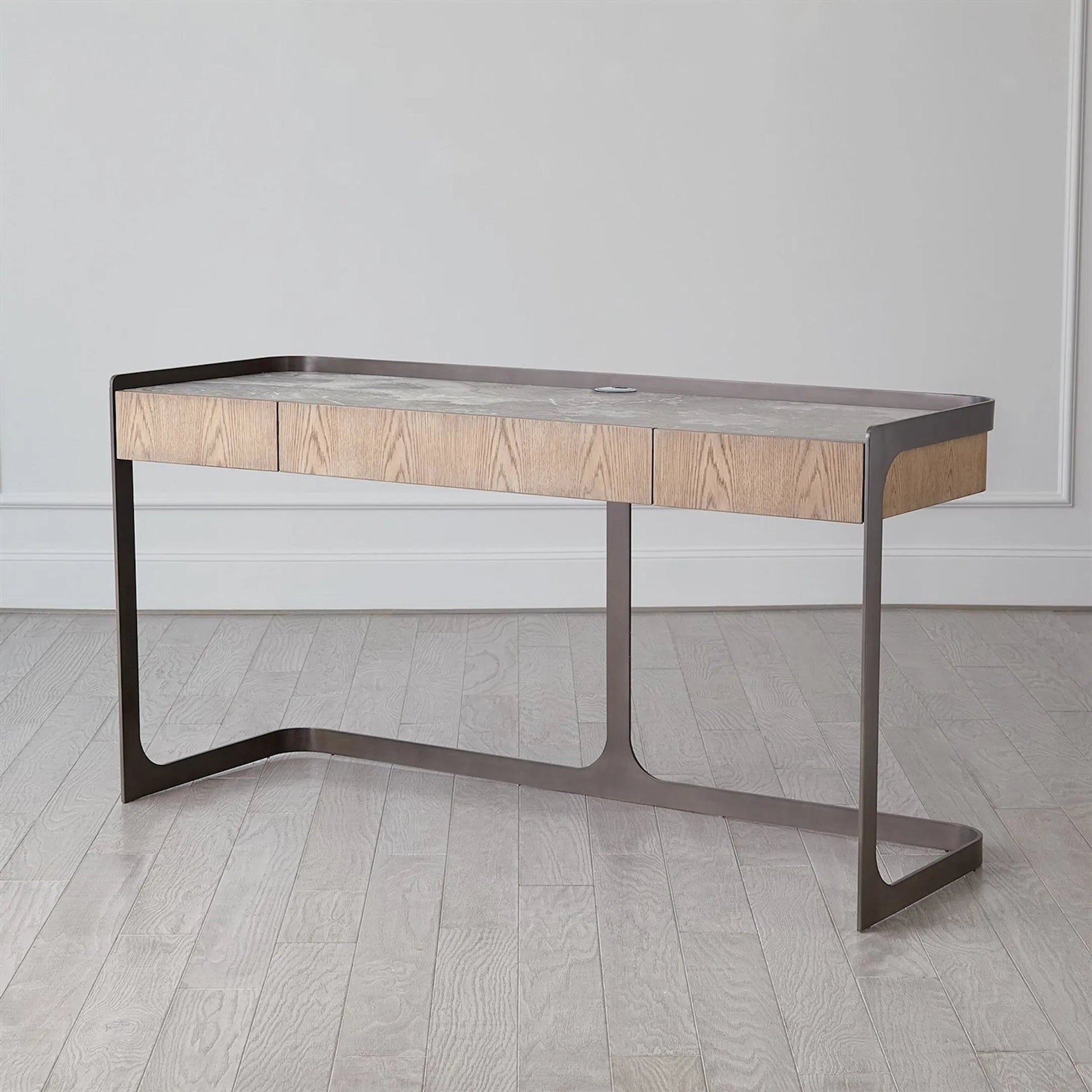 Element Desk by Global Views in grey and marble. Made from unique in a modern style.