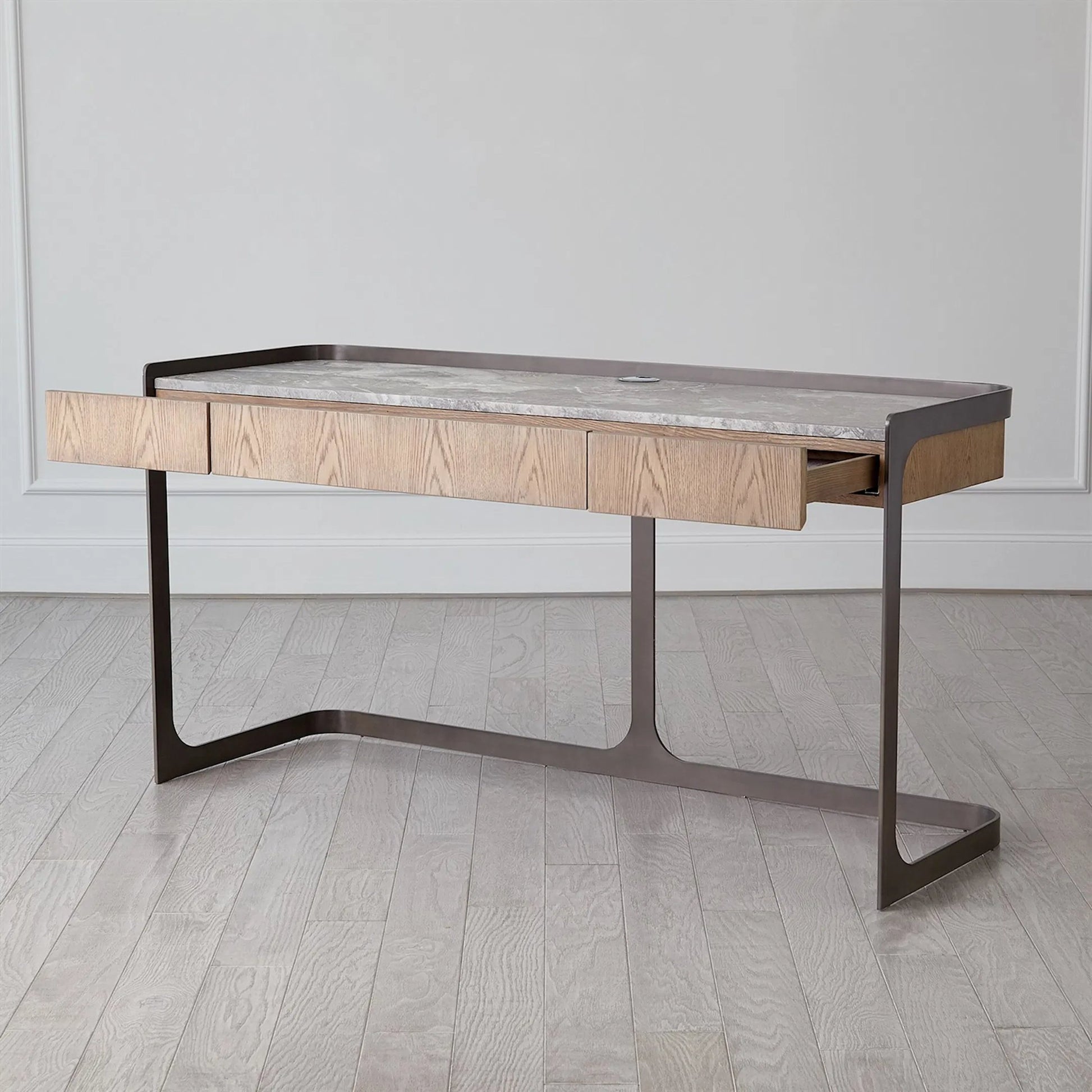 Element Desk by Global Views in grey and marble. Made from unique in a modern style.