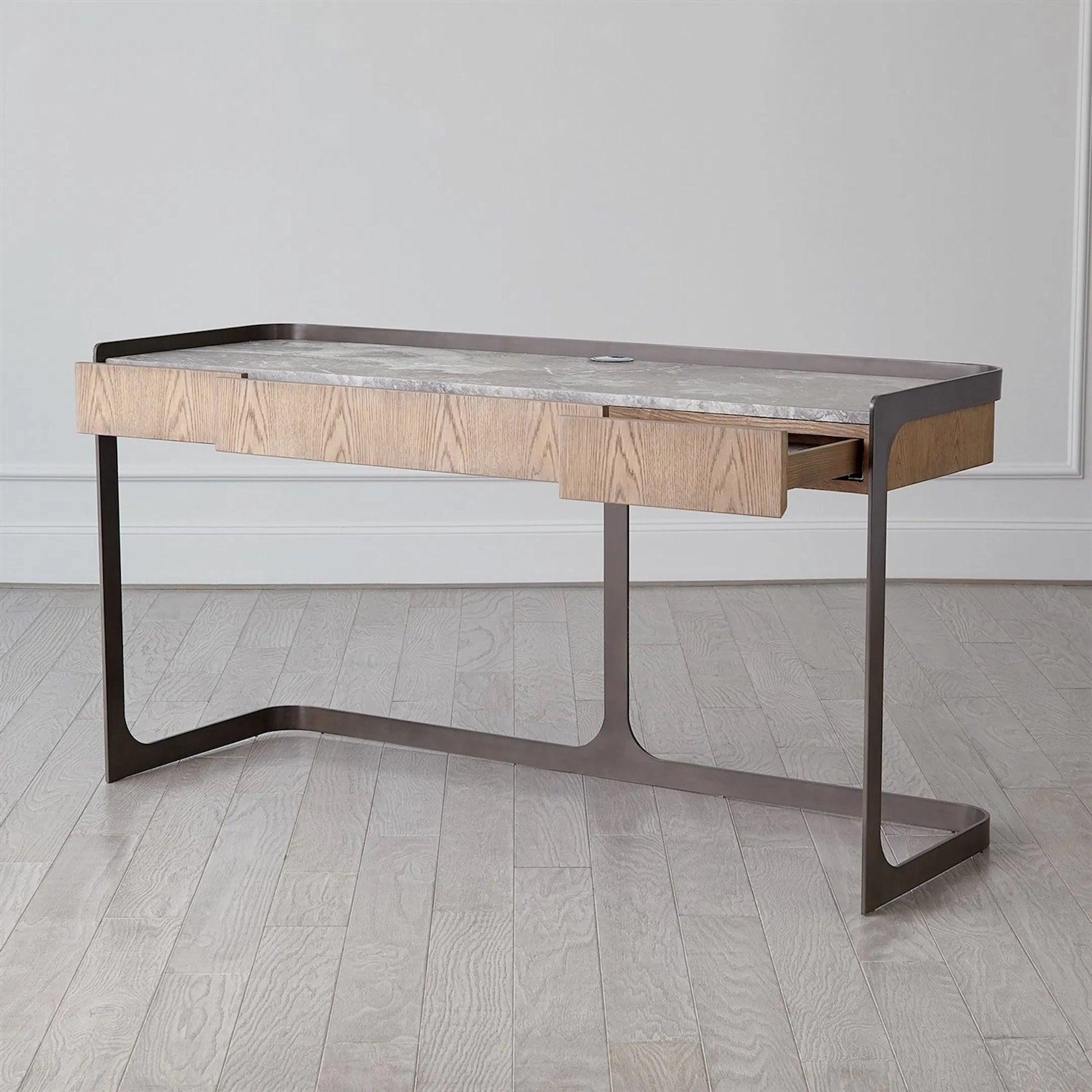 Element Desk by Global Views in grey and marble. Made from unique in a modern style.