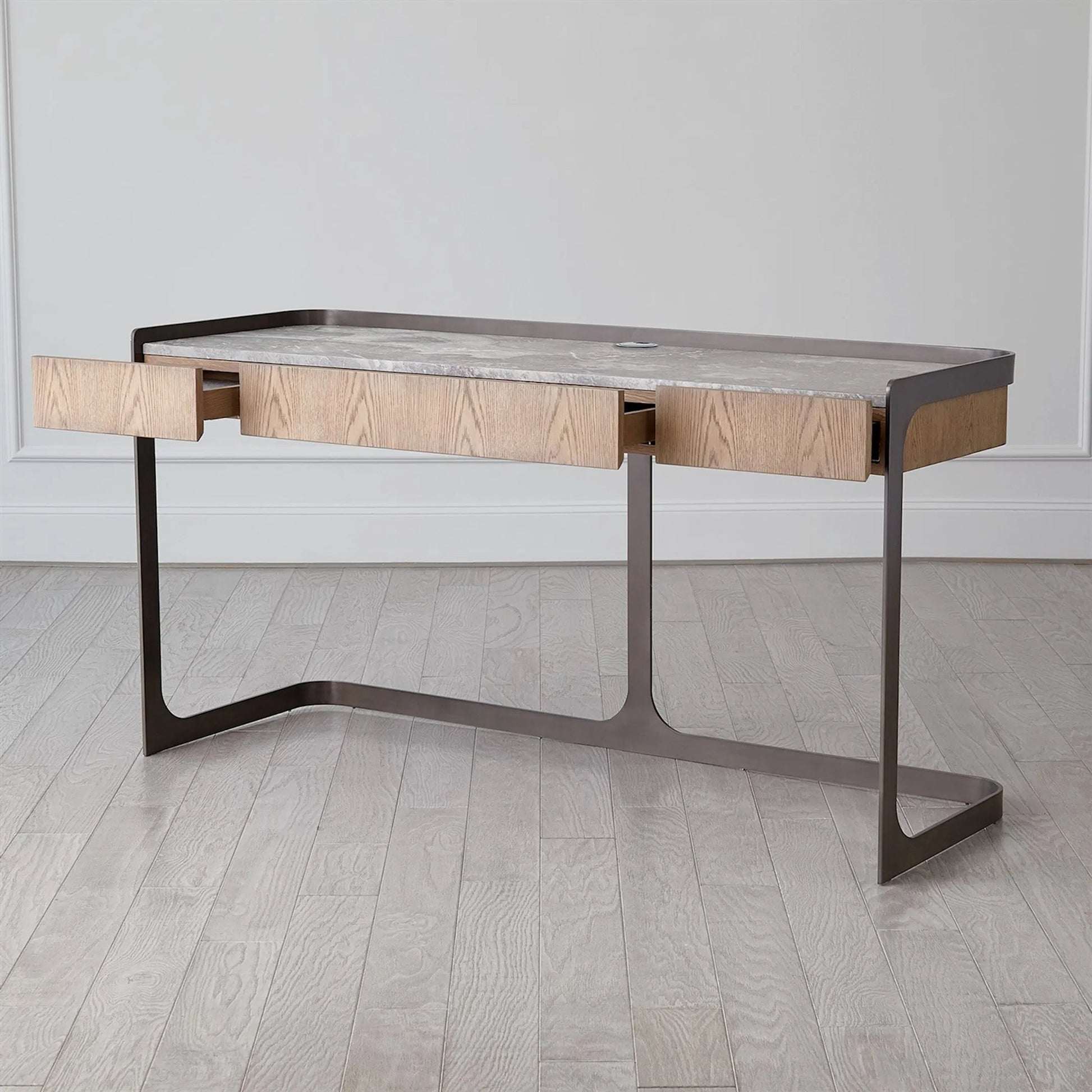 Element Desk by Global Views in grey and marble. Made from unique in a modern style.