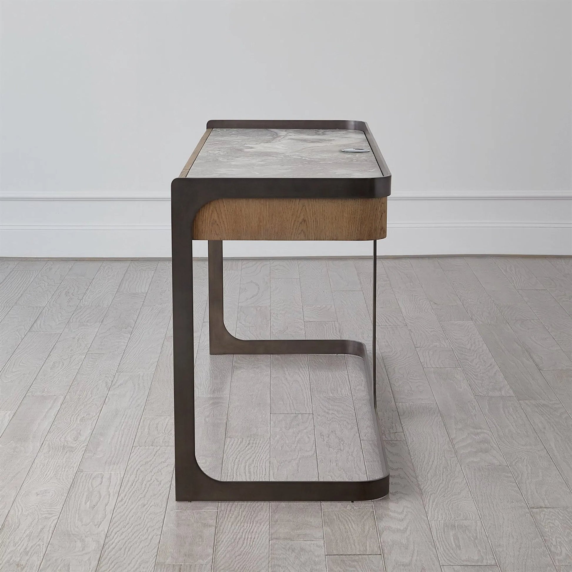 Element Desk by Global Views in grey and marble. Made from unique in a modern style.