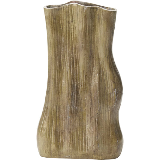 Dali Vase by Accent Decor in antique, gold. Made from metal in a unique style.
