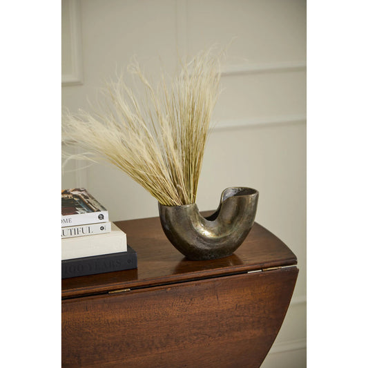 Franz Vase by Accent Decor in black. Made from metal in a unique style.