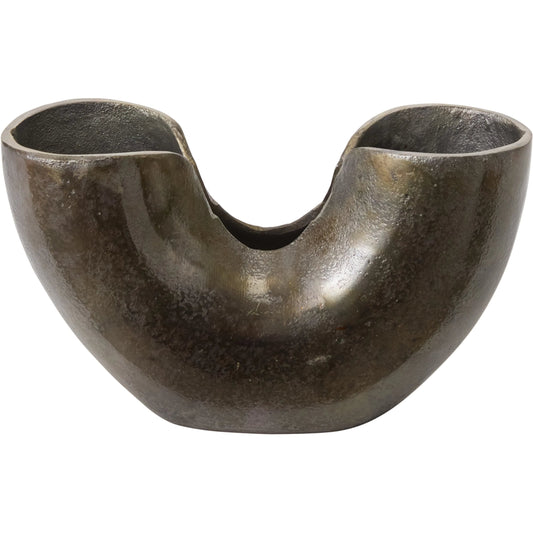 Franz Vase by Accent Decor in black. Made from metal in a unique style.
