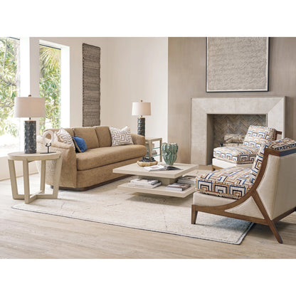 Shasta Round Lamp Table by Tommy Bahama Home in sand drift. Made from unique in a modern style.