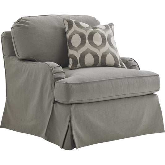 Stowe Slipcover Chair by Lexington in gray and gray. Made from unique in a transitional style.