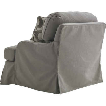 Stowe Slipcover Swivel Chair by Lexington in gray and gray. Made from unique in a transitional style.
