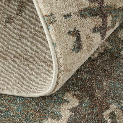 Eden EDN39QRF Rug by Feizy in ivory, blue, purple. Made from polypropylene in a unique style.