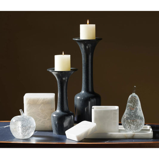 Raggio Alabaster Tray by Global Views in white. Made from alabaster in a unique style.