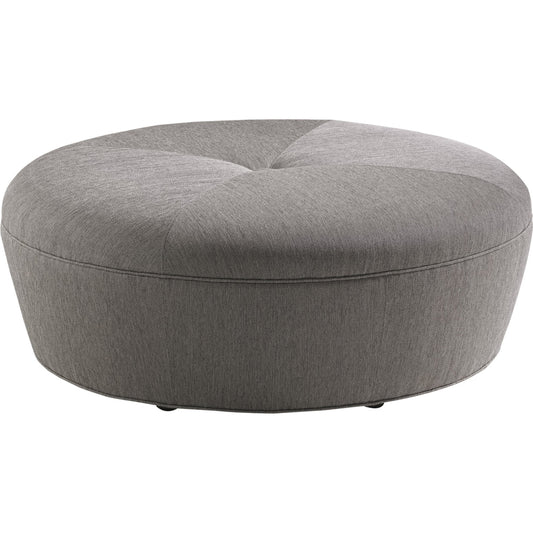 Claudia Ottoman by Lexington in modern gray. Made from unique in a transitional style.