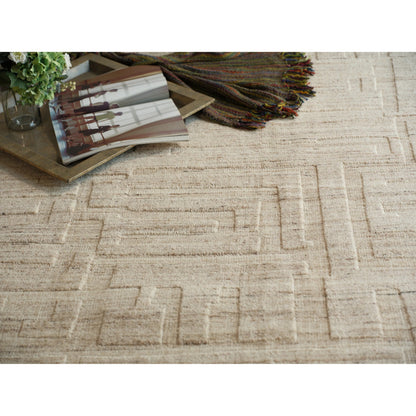 Malmo 7494 Rug by Exquisite Rugs in beige. Made from new zealand wool in a unique style.