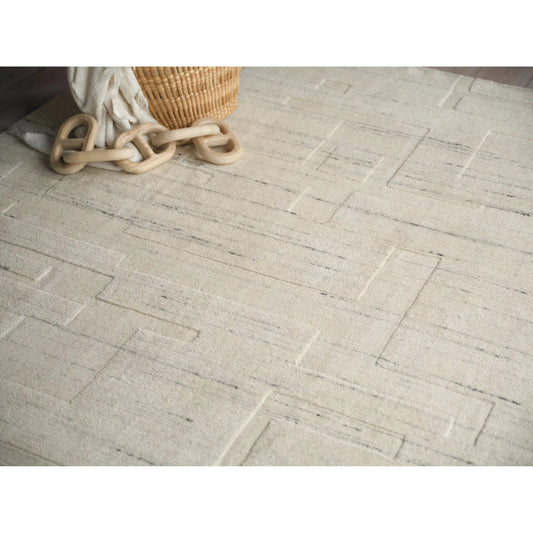 Malmo 7495 Rug by Exquisite Rugs in ivory. Made from new zealand wool in a unique style.