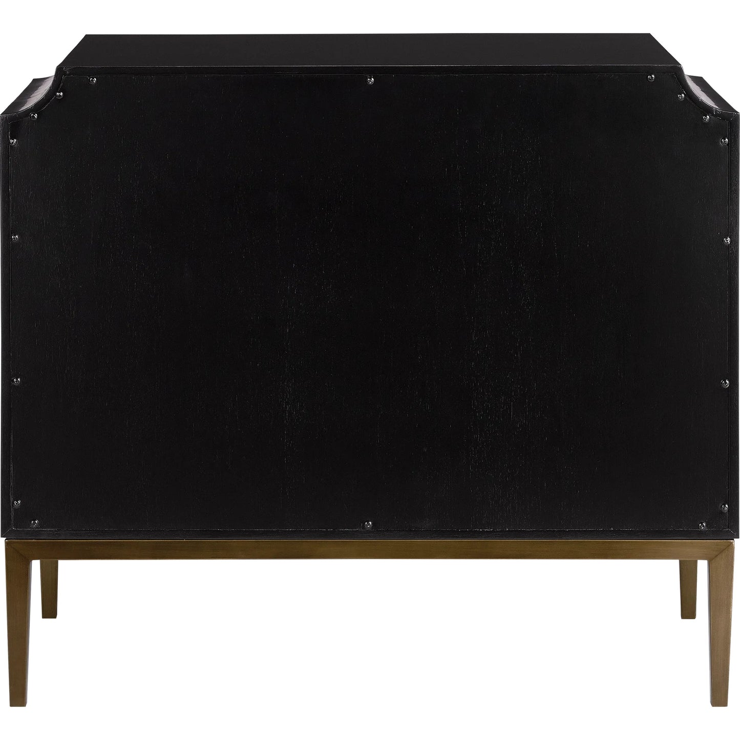 010 S-336174 | Additional Silo | Kallista Chest by Currey and Company in dark sapphire, caviar black, antique brass. Made from sycamore veneer, mahogany, engineered hardwood, brass, iron in a traditional style.