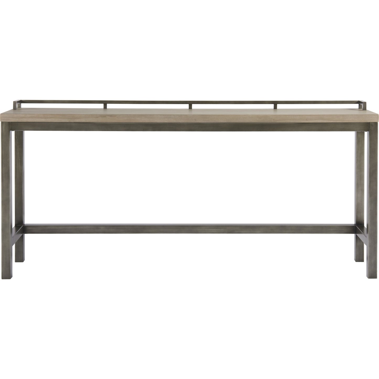 003 SR-813262 | Additional Silo | Curated Mitchell Console with Stools by Universal Furniture in antique pewter and greystone. Made from unique in a modern style.