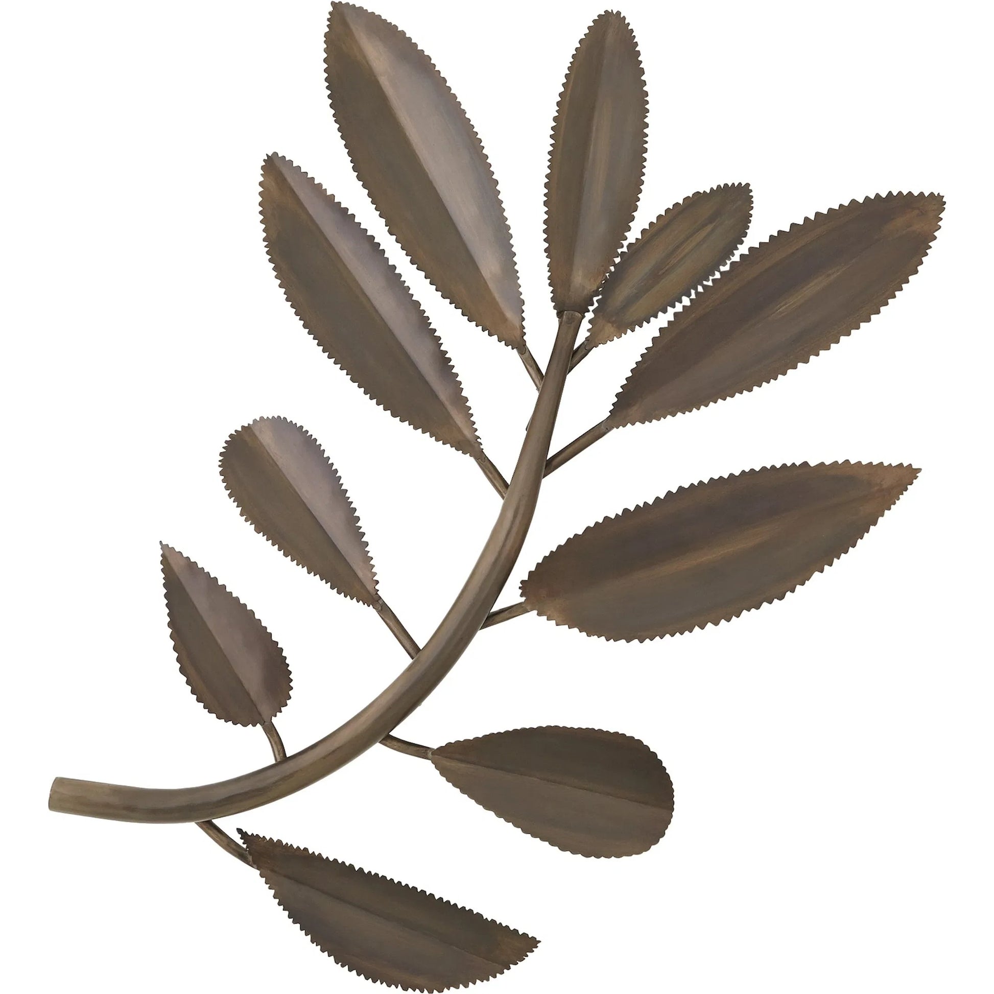Olive Branch Wall Art by Global Views in antiqued. Made from iron in a modern style.