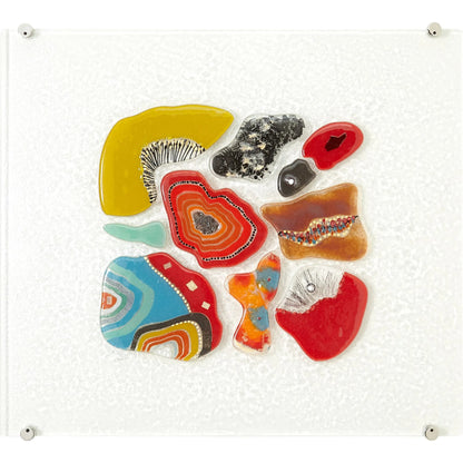 Fused Glass Wall Panel I by Global Views in warm. Made from glass in a eclectic & global style.