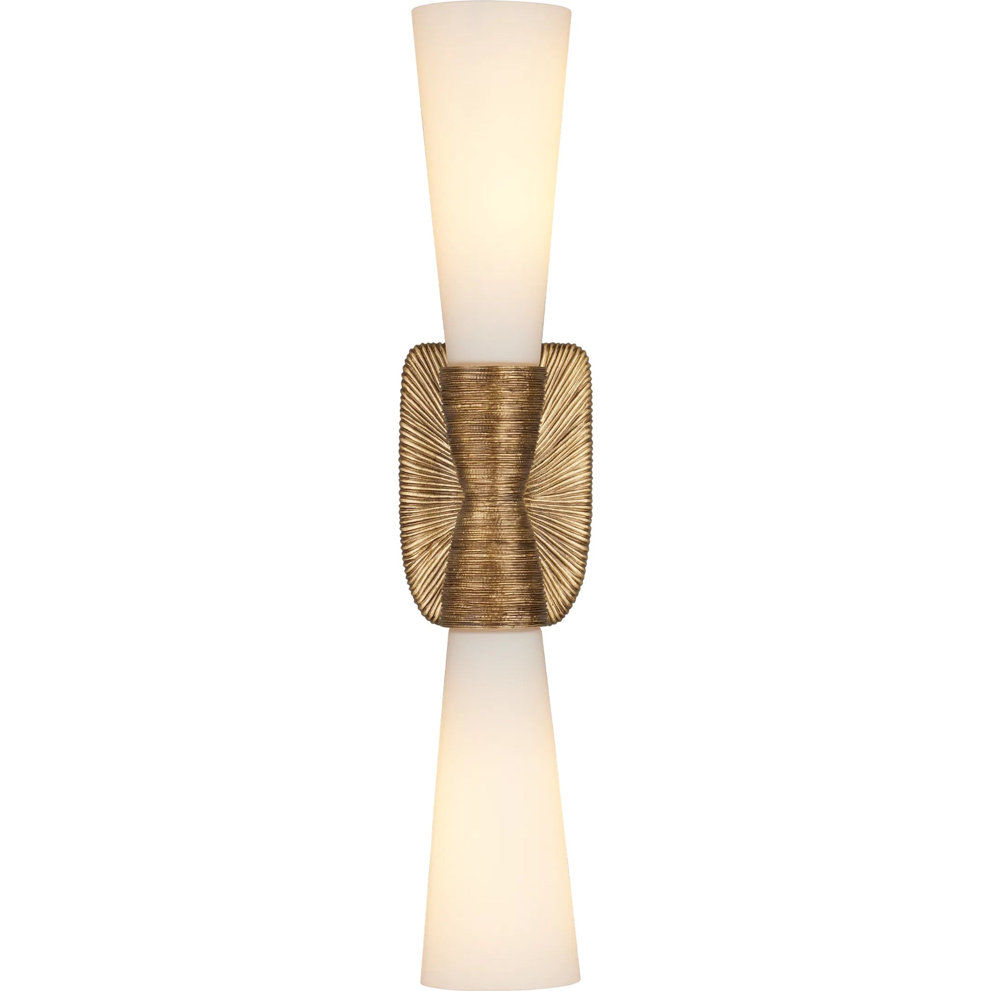 Burrows Bath Wall Sconce by Currey and Company. Made from glass, brass in a modern style.