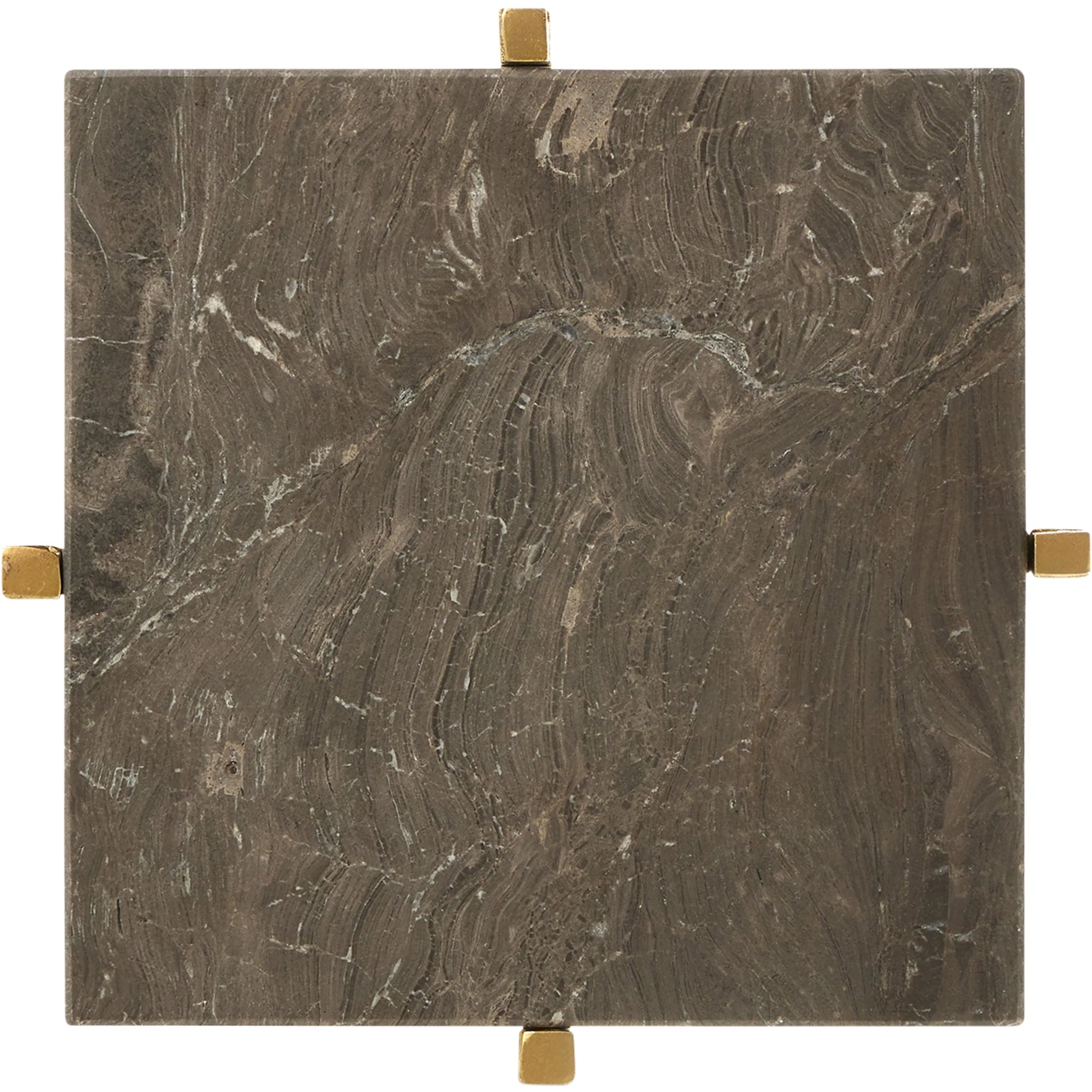 Flying Drinks Table by Currey and Company in natural, gold. Made from cappuccino stone, iron in a modern style.