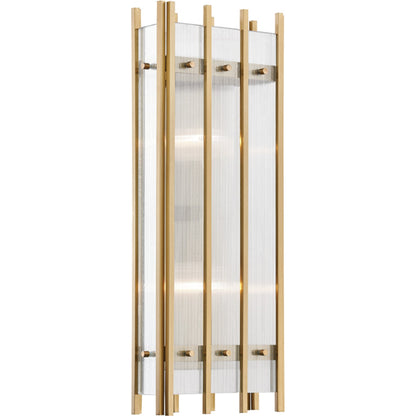 Wooster Wall Sconce by Hudson Valley in polished nickel. Made from steel in a transitional style.