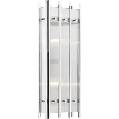 Wooster Wall Sconce by Hudson Valley in polished nickel. Made from steel in a transitional style.