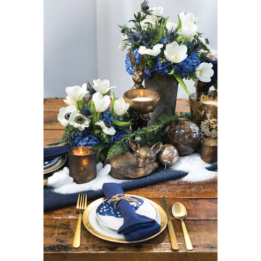 E+E Sleepy Eloise Figurine by Accent Decor in gold. Made from metal in a traditional style.