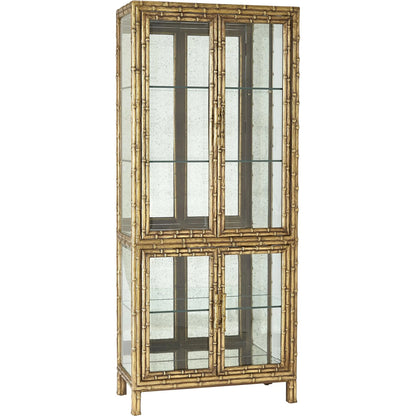 Bamboo Vitrine by Global Views in brass. Made from unique in a rustic style.