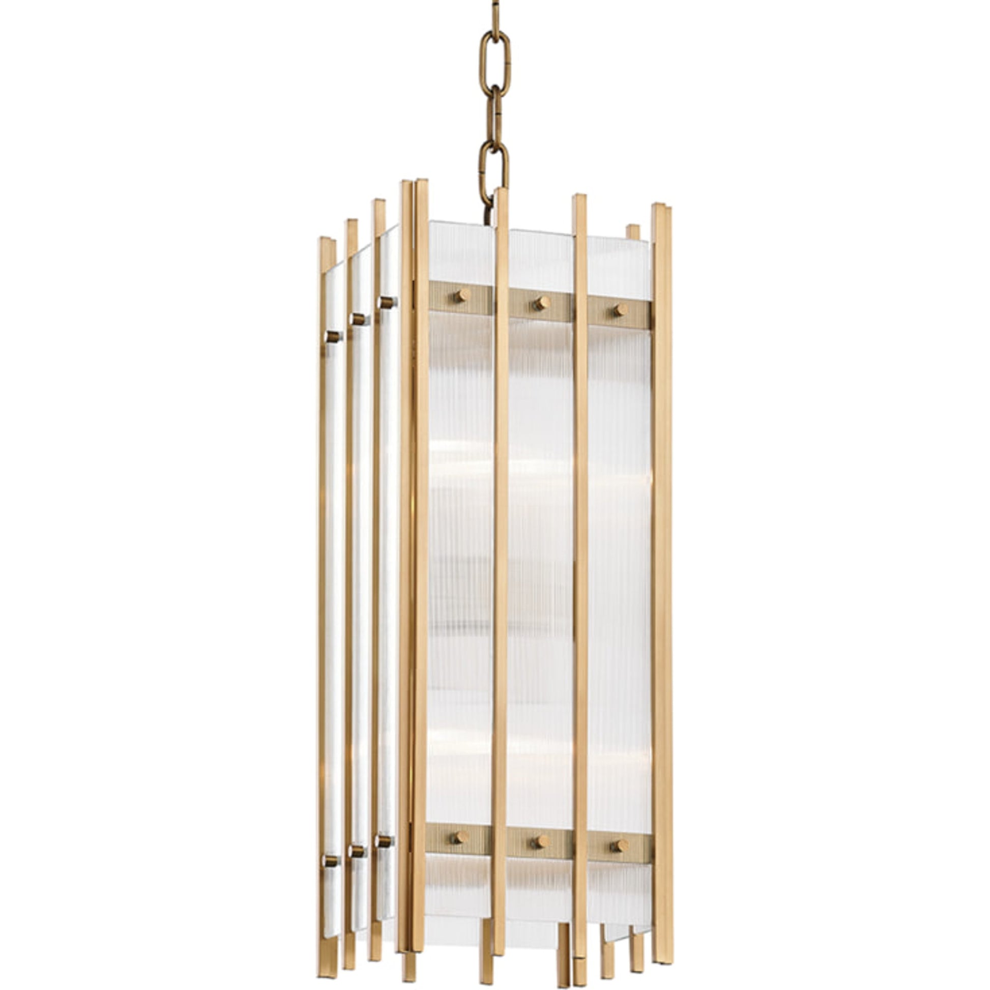 Wooster Pendant by Hudson Valley in polished nickel. Made from steel in a transitional style.